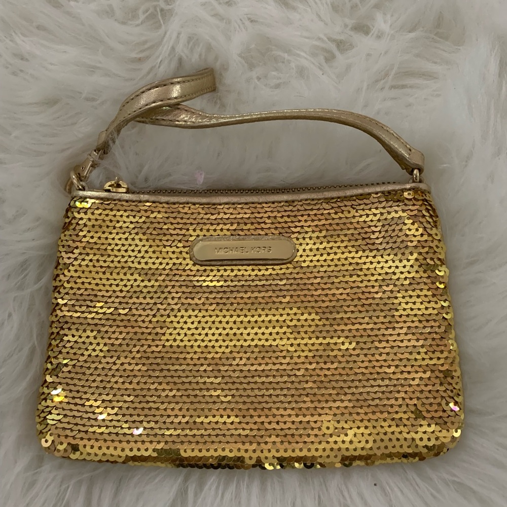 Gold Michael Kors mini bag